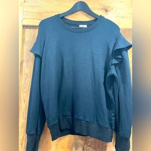 SUNDRY Blouse Woman Size 1 .Dark Blue .madeinUsa .82 %Modal13 %Cotton 5 %Spandex